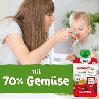 Quetschie Karotte, Birne, Süßkartoffel & Brokkoli ab 6 Monaten pumpkin organics