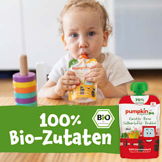 Quetschie Karotte, Birne, Süßkartoffel & Brokkoli ab 6 Monaten pumpkin organics