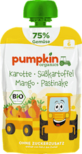 Quetschie Karotte, Süßkartoffel, Mango & Pastinake ab 6 Monaten pumpkin organics