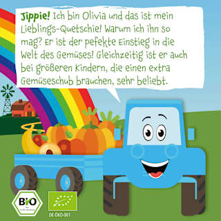 Quetschie Kürbis, Karotte, Apfel, Banane & Pfirsich, ab 6 Monaten pumpkin organics
