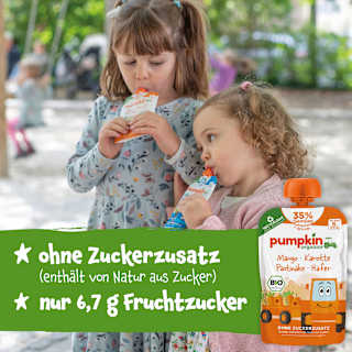 Quetschie Mango, Karotte, Pastinake und Hafer, ab 6 Monaten pumpkin organics