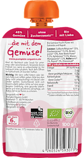 Quetschie mit Süßkartoffel, Blaubeere, Birne, Rote Beete & Hafer, ab dem 6. Monat pumpkin organics