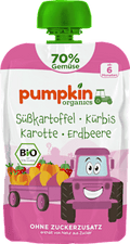 Quetschie Süßkartoffel, Kürbis, Karotte & Erdbeere ab 6 Monaten pumpkin organics