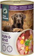 Nassfutter Hund mit Pute, Rind & Karotten Pure Nature