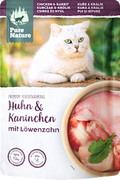 Nassfutter Katze mit Huhn, Kaninchen & Löwenzahn Pure Nature