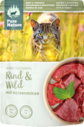 Nassfutter Katze mit Rind, Wild & Katzenminze Pure Nature