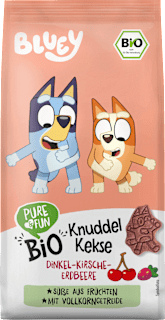 Kinderkekse Bluey Dinkel-Kirsche-Erdbeere ab 3 Jahren PURE & FUN