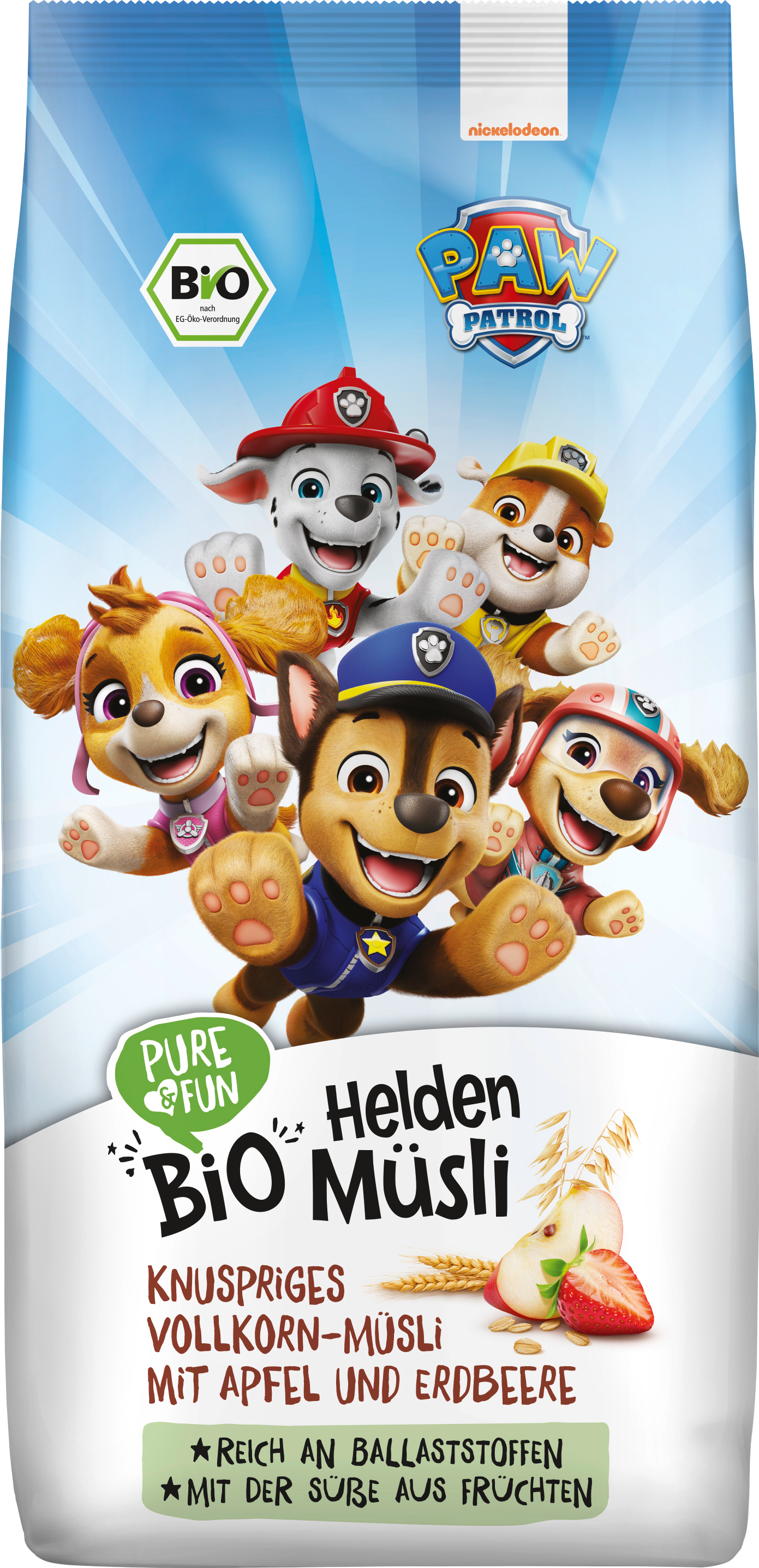 Kindermüsli Knusper Vollkorn mit Apfel & Erdbeere, ab 3 Jahren PURE & FUN