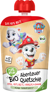 Quetschie Paw Patrol Apfel, rote Beete, Erdbeere & Banane ab 12 Monaten PURE & FUN