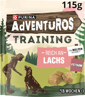 Hundeleckerli mit Lachs, Training Purina Adventuros