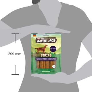 Hundeleckerli Strips mit Hirschgeschmack Purina Adventuros