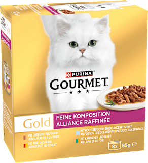 Nassfutter Katze Feine Komposition Multipack (8x85 g) Purina Gourmet