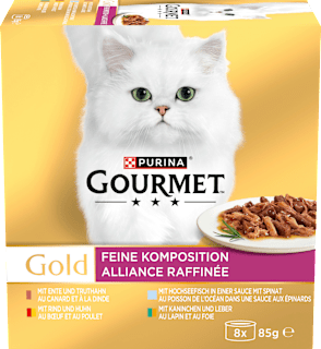 Nassfutter Katze Feine Komposition Multipack (8x85 g) Purina Gourmet