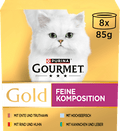 Nassfutter Katze Feine Komposition Multipack (8x85 g) Purina Gourmet