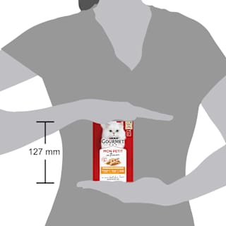 Nassfutter Katze mit Geflügel, Mon Petit intense, Multipack (6x50 g) Purina Gourmet