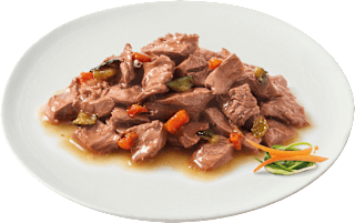 Nassfutter Katze mit Kalb & Gemüse, Perle - erlesene Streifen in Sauce Purina Gourmet