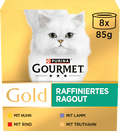 Nassfutter Katze raffiniertes Ragout Multipack (8x85 g) Purina Gourmet