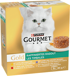 Nassfutter Katze raffiniertes Ragout Multipack (8x85 g) Purina Gourmet