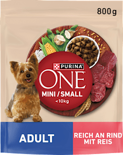 Trockenfutter Hund mit Rind & Reis, Mini, Adult PURINA ONE