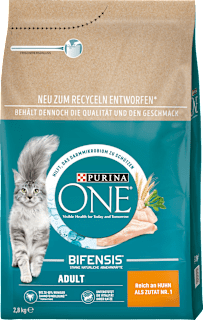 Trockenfutter Katze mit Huhn & Vollkorn Getreide, Adult  PURINA ONE