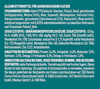 Trockenfutter Katze mit Huhn & Vollkorn Getreide, Adult  PURINA ONE