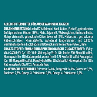 Trockenfutter Katze mit Lachs & Vollkorn Getreide, Adult PURINA ONE