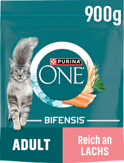 Trockenfutter Katze mit Lachs & Vollkorn Getreide, Adult PURINA ONE