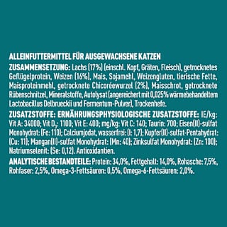 Trockenfutter Katze mit Lachs & Vollkorn Getreide, Adult PURINA ONE