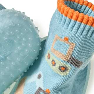 Abenteuer Socken mit Bagger-Motiv, blau, Gr. 23/24 PUSBLU