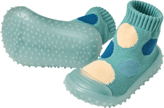 Abenteuer Socken mit Punkte-Muster, grün, Gr. 25/26 PUSBLU