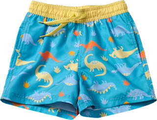Badehose mit Dino-Muster, blau, Gr. 110/116 PUSBLU