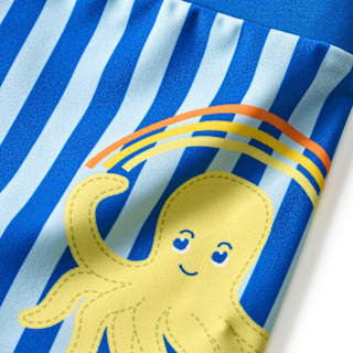 Badehose mit Oktopus-Motiv, blau, Gr. 110/116 PUSBLU