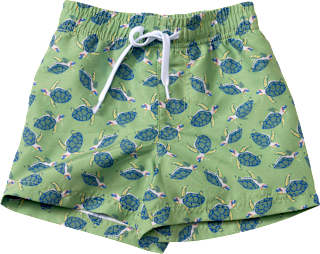 Badehose mit Schildkröten-Muster, grün, Gr. 98/104 PUSBLU