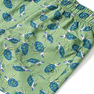 Badehose mit Schildkröten-Muster, grün, Gr. 98/104 PUSBLU