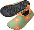 Badeschuhe mit Löwen-Muster, grün + orange, Gr. 23/24 PUSBLU