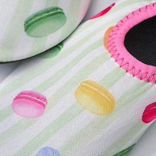 Badeschuhe mit Macaron-Muster, grün & rosa, Gr. 27/28 PUSBLU