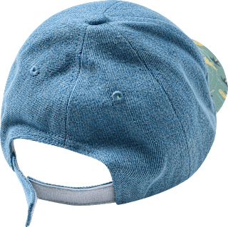 Basecap aus Denim mit Dino-Muster, blau + grün, Gr. 52/53 PUSBLU
