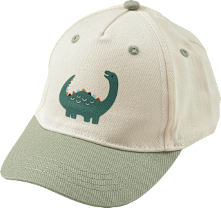 Basecap mit Dino-Motiv, beige +grün, Gr. 52/53 PUSBLU