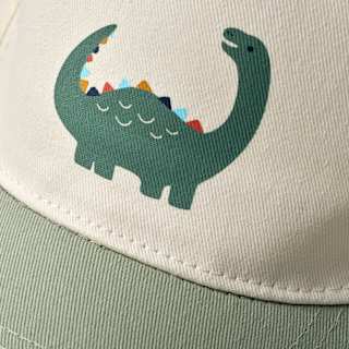 Basecap mit Dino-Motiv, beige +grün, Gr. 52/53 PUSBLU
