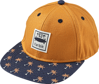 Basecap mit Palmen-Muster, orange & blau, Gr. 52/53 PUSBLU