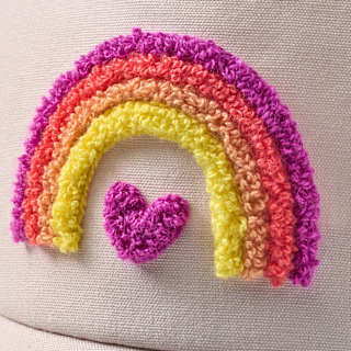 Basecap mit Regenbogen-Applikation, beige, Gr. 52/53 PUSBLU