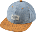 Basecap mit Schrift-Aplikation, blau + gelb, Gr. 54/55 PUSBLU