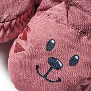 Fäustlinge mit Katzen-Motiv, rosa, Gr. 1 PUSBLU