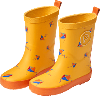 Gummistiefel mit Drachen-Muster, gelb, Gr. 28/29 PUSBLU
