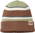 Mütze mit Viskose & Streifen-Muster, grün + braun, Gr. 50/51 PUSBLU