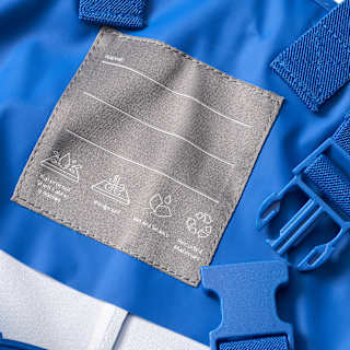 Regenhose mit Trägern, blau, Gr. 98/104 PUSBLU