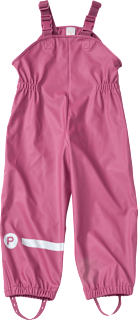 Regenhose mit Trägern, lila, Gr. 98/104 PUSBLU