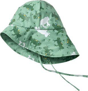 Regenhut mit Farbwechsel-Frosch-Muster, grün, Gr. 52/53 PUSBLU