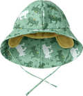 Regenhut mit Farbwechsel-Frosch-Muster, grün, Gr. 52/53 PUSBLU