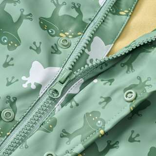Regenjacke mit Farbwechsel-Frosch-Muster, grün, Gr. 98/104 PUSBLU